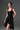 Black floral vine lace U-neck mini mullet dress - IHF STUDIO