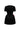 Black silk taffeta mini dress with crystal accents and hand-rolled light pink rose appliqués - IHF STUDIO