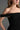 Black Lyon Velvet Bustier Midi Column Dress With Horizontal Train - IHF STUDIO