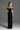 Black Lyon Velvet Bustier Midi Column Dress With Horizontal Train - IHF STUDIO
