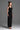 Black Lyon Velvet Midi Column Dress With Heart-Shaped Neck And Crystal Embellishment - IHF STUDIO