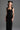 Black Lyon Velvet Midi Column Dress With Heart-Shaped Neck And Crystal Embellishment - IHF STUDIO