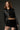 Black Metallic-Lacquer Jacquard Crop Top Blazer & Black Taffeta Mini Skirt Set - IHF STUDIO