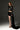 Black Metallic-Lacquer Jacquard Crop Top Blazer & Black Taffeta Mini Skirt Set - IHF STUDIO