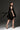 Black Organza Bubble Mini Dress With Ro-sette Woven Roses - IHF STUDIO