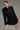 Black Oversized Blazer With Black Crystal-Embellished Pocket Flap - IHF STUDIO