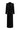 Black silk taffeta oversized long coat with strong shoulders, peak lapels and double-breasted tailoring - IHF STUDIO