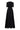 Black crochet lace A-line gown with short sleeves and crystal detailing at neckline and waist - IHF STUDIO