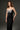 Black Silk Taffeta Bustier Column Dress With Lotus Pental-Shaped - IHF STUDIO