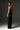 Black Silk Taffeta Bustier Column Dress With Lotus Pental-Shaped - IHF STUDIO