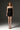 Black Silk Taffeta Bustier Mini Column Dress With Gold Bow - IHF STUDIO