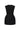 Black Smocked Silk Mini Column Dress with Gold Bow Waist Belt - IHF STUDIO