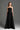 Black Tiny Floral Mesh Lace Bustier Maxi A-Line Dress With Draped Tulle Details - IHF STUDIO