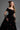 Black Velvet Maxi Dress With Ruffle Details And Heart-Shaped Embellishment - IHF STUDIO