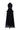 Black Vine Floral Lace Halter Midi A-Line Dress With Waist Cut-Out And Crystal Embellishment - IHF STUDIO