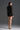 Black Vine Floral Lace Long-Sleeve Mini Dress With Heart Cutout, Balloon Drawstring - IHF STUDIO