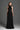 Black Vine Guipure Lace A-Line Dress With Ruffle Collar - IHF STUDIO