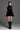 Black Vine Guipure Lace & Velvet Long-Sleeve Mini Dress With Draped Details And Heart-Shaped Embellishment - IHF STUDIO