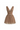 Dark beige Vine Guipure Lace V-neck mini A-line dress with draped details and two mini bows - IHF STUDIO