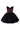 Dark Pink Metallic-Lacquer Jacquard Bustier Crop Top & Black Taffeta Bubble Mini Skirt Set - IHF STUDIO