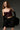 Dark Pink Metallic-Lacquer Jacquard Bustier Crop Top & Black Taffeta Bubble Mini Skirt Set - IHF STUDIO