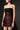 Dark Pink Metallic-Lacquer Jacquard Bustier Mini Column Dress with Extended Back Train - IHF STUDIO