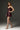 Dark Pink Metallic Lacquer Jacquard Bustier Mini Column Dress With Lotus Petal-Shaped - IHF STUDIO