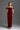 Dark Red Lyon Velvet Bustier Midi Column Dress With Horizontal Train - IHF STUDIO