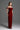 Dark Red Lyon Velvet Bustier Midi Column Dress With Horizontal Train - IHF STUDIO