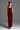 Dark Red Lyon Velvet Midi Column Dress With Heart-Shaped Neck And Crystal Embellishment - IHF STUDIO