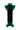 Strapless silk taffeta midi dress with emerald bodice, black skirt and dramatic crystal bow train - IHF STUDIO