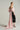 Strapless silk taffeta midi dress with blush pink bodice, black skirt and oversized crystal bow train - IHF STUDIO