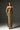 Gold Metallic-Lacquer Jacquard Bustier Midi Column Dress with Lotus-Petal Shaped Detailing - IHF STUDIO