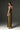 Gold Metallic-Lacquer Jacquard Bustier Midi Column Dress with Lotus-Petal Shaped Detailing - IHF STUDIO