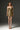 Gold Metallic Lacquer Jacquard Bustier Mini Column Dress With Lotus Petal-Shaped - IHF STUDIO