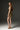 Gold Metallic Lacquer Jacquard Bustier Mini Column Dress With Lotus Petal-Shaped - IHF STUDIO