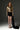 Gold Metallic-Lacquer Jacquard Crop Top Blazer & Black Taffeta Mini Skirt Set - IHF STUDIO