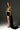 Gold Metallic-Lacquer Jacquard Crop Top Blazer & Black Taffeta Mini Skirt Set - IHF STUDIO
