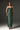 Green Metallic-Lacquer Jacquard Bustier Midi Column Dress with Lotus-Petal Shaped Detailing - IHF STUDIO
