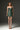 Green Metallic Lacquer Jacquard Bustier Mini Column Dress With Lotus Petal-Shaped - IHF STUDIO