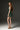 Green Metallic Lacquer Jacquard Bustier Mini Column Dress With Lotus Petal-Shaped - IHF STUDIO