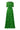 Green crochet lace A-line gown with short sleeves and crystal detailing at neckline and waist - IHF STUDIO