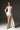 Ivory Floral Garden Lace Halter Mini-Column Dress With Asymmetric Draped Detail - IHF STUDIO