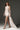 Ivory Floral Garden Lace Halter Mini-Column Dress With Asymmetric Draped Detail - IHF STUDIO