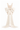 Ivory Floral Garden Lace square-neck mini column dress with large back bow - IHF STUDIO