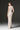 Ivory Floral Garden Lace V-neck maxi-column dress with pearl and crystal clusters across the lace.