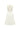 Ivory A-line taffeta midi dress with crochet lace overlays and crystal-embellished bow neckline - IHF STUDIO