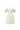 Ivory silk taffeta corset mini dress with ruffled off-shoulder sleeves and crystal embellishment - IHF STUDIO