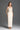 Ivory silk taffeta midi column dress with square neck and mini bow detail - IHF STUDIO