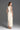 Ivory silk taffeta midi column dress with square neck and mini bow detail - IHF STUDIO
